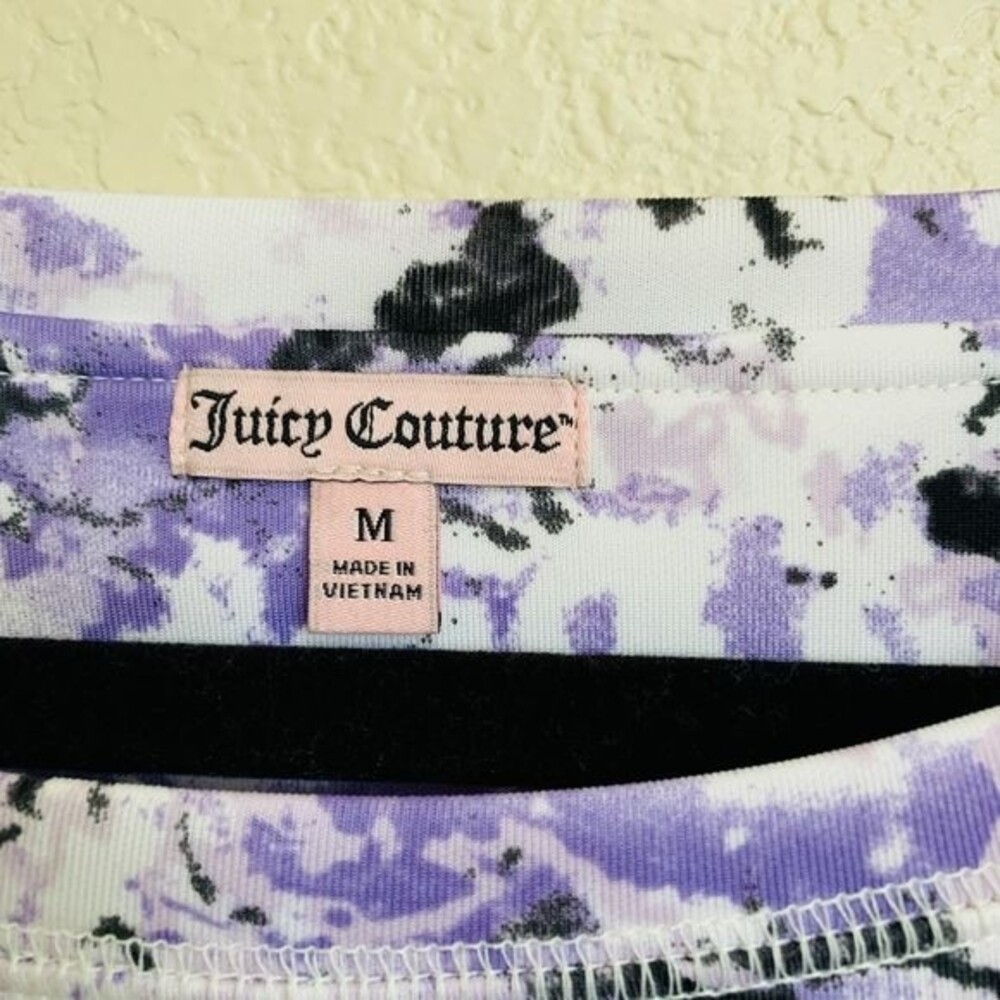 Juicy Couture purple top marble pattern Long sleeve top size M - Picture 4 of 12
